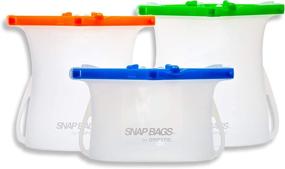 img 4 attached to 🥦 SNAPBAGS Multi-Size Pack of 3 - Microwave Pressure Steamer & Storage Container by GRIPSTIC, Airtight Silicone Bags for Faster and Better Vegetable & Fish Steaming Under Pressure