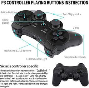img 2 attached to 🎮 PS3 Controller Wireless for Playstation 3 Dual Shock - Pack of 2, Black: Enhanced Gaming Experience!