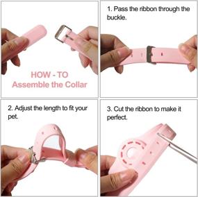 img 3 attached to 🐶 UMOPET Silicone Dog Collars with Airtag Holder - Cat & Small Dog Collar, HD Protective Film, 9-19.5 inches - Perfect for Apple Airtag Tracking on Cats, Puppies, and Small Dogs
