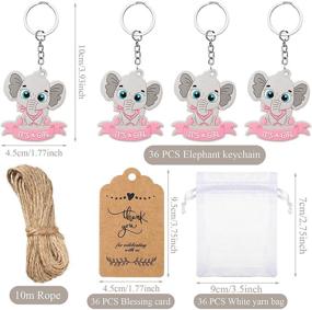 img 3 attached to Shower Elephant Keychains Organza Supplies Event & Party Supplies