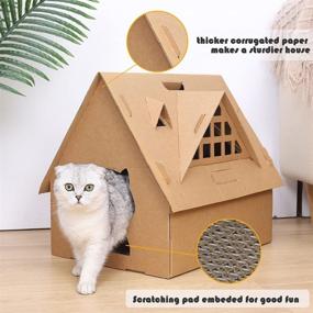 img 2 attached to 🐱 Pawsobility: Reversible Corrugated Cardboard Cat Scratcher Panels - Ultimate Choice for Cats & Kittens, With Busy Box Toy & More - Discover Multiple Styles & Colors!