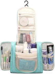 img 3 attached to 🧳 Hanging Toiletry Bag: Your Ultimate Travel Companion for Women & Men - Large Cosmetic Makeup Kit Organizer