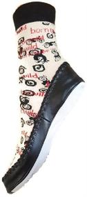 img 3 attached to 👞 Boys' Leather Moccasin Slippers - Marilyn Slipper Socks Shoes