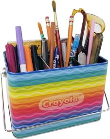 img 1 attached to Crayola Caddy Organizer Tin Handle