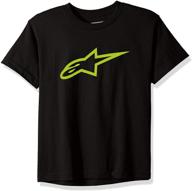 👕 grab stylish alpinestars boys ageless clothing for tops, tees & shirts in black green! logo