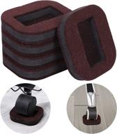 🪑 rchyfeed premium office chair caster pad set - 16pcs, brown | furniture felt pads floor protectors mats | protect hardwood floors, reduce scratches & noise logo