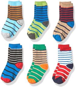 img 4 attached to Jefferies Boys' Little Stripe Cotton Crew Socks 6-Pack