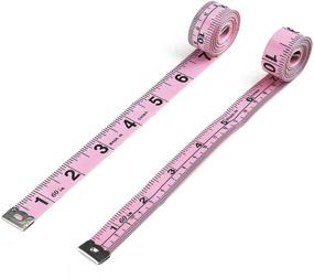 img 3 attached to 📏 Soft Tape Measure Double Scale: Body Sewing Flexible Ruler for Weight Loss, Medical Body Measurement, Sewing, Tailor Craft - Pink