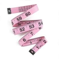 📏 soft tape measure double scale: body sewing flexible ruler for weight loss, medical body measurement, sewing, tailor craft - pink logo