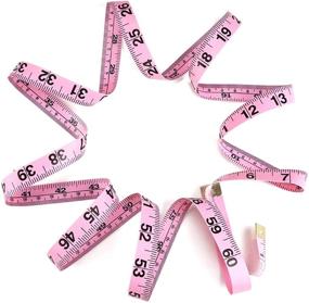 img 1 attached to 📏 Soft Tape Measure Double Scale: Body Sewing Flexible Ruler for Weight Loss, Medical Body Measurement, Sewing, Tailor Craft - Pink