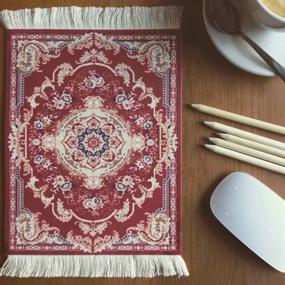 img 2 attached to 🖱️ Enhance Your Desk Setup with Kotoyas Persian Style Carpet Mouse Pad - Red Passion Edition