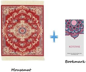 img 3 attached to 🖱️ Enhance Your Desk Setup with Kotoyas Persian Style Carpet Mouse Pad - Red Passion Edition