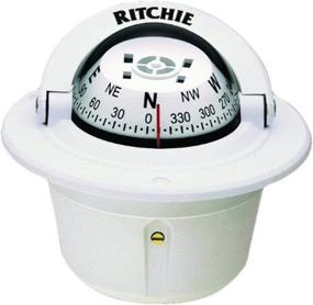 img 1 attached to 🧭 Ritchie Explorer Flush Mount Compass - White (F-50W) for Accurate Navigation