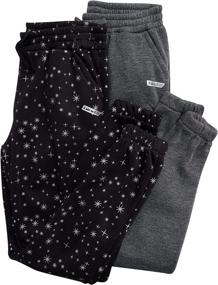 img 3 attached to Hind Girls' Sweatpants Review: 4-Pack Active Fleece Joggers for Ages 7-16