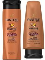 🧴 набор шампуня pantene truly natural hair moisturizing & кондиционера для выделения завитков - 12,6 унций & 12 унций. логотип