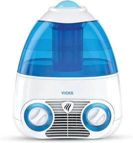 img 4 attached to Увлажнитель Vicks Starry Night Cool Mist для средних и больших комнат - бак на 1 галлон, для детских комнат, лампочка со звёздным ночным светом, совместим с Vicks VapoPads.