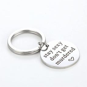 img 1 attached to 🔪 Stainless Steel Keychain-Murdered: A Beloved Choice by Meiligo