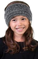 funky junque kids: trendy knit fuzzy 👶 head wrap for baby and toddler, ear warmer included! logo
