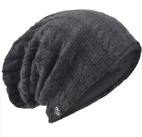 img 3 attached to Hisshe Men's Oversized Slouchy Beanie Cap for Summer and Winter - N010