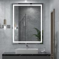 💡 36x28 настраиваемое подсветкой зеркало для ванной комнаты с led-подсветкой - горизонтальное / вертикальное зеркало с противотуманным эффектом для макияжа логотип