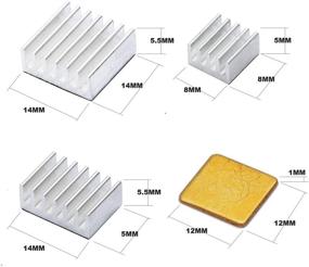 img 3 attached to 🔥 Повышенная эффективность охлаждения: 30 штук комплект радиаторов Raspberry Pi 4 с термопроводящей клейкой лентой, алюминиевым и медным радиатором для Raspberry Pi B B+ 2/3/4