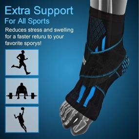 img 1 attached to 🧦 Optimized Plantar Fasciitis Sock: Arch Support, Swelling Relief, Achilles Tendon & Ankle Brace Sleeve with Compression - Effective Joint & Foot Pain Relief, Heel Spurs Reduction - Single