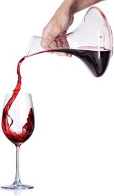 img 2 attached to 🍷 Enhance Your Wine Experience with Culinaire 60 Ounce Large Wine Decanter - Aerator & Crystal Glass Carafe for White and Red Wine - Perfect Bar & Wine Accessory and Thoughtful Gift (1800ml)