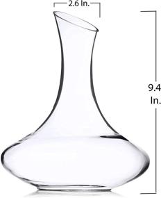 img 1 attached to 🍷 Enhance Your Wine Experience with Culinaire 60 Ounce Large Wine Decanter - Aerator & Crystal Glass Carafe for White and Red Wine - Perfect Bar & Wine Accessory and Thoughtful Gift (1800ml)