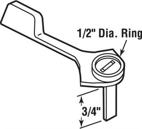 img 1 attached to 🚪 White Painted Sliding Door Latch Lever - Prime-Line E 2162, Diecast Turn with Steel Tailpiece (Pack of 1)