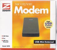 📠 zoom 3090-00-00 v.92 / v.44 usb external controllerless fax modem: high-speed connectivity and easy installation logo
