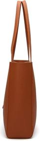 img 2 attached to Dreubea Leather Satchel Shoulder Bag - Women's Handbags and Wallets