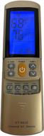 ac remote control in gold color for enhanced functionality logo