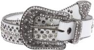 rhinestone metal circle studded leather women's accessories for belts logo