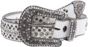 img 3 attached to Rhinestone Metal Circle Studded Leather Women's Accessories for Belts