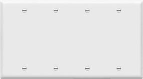 img 4 attached to 🔳 4-Gang ENERLITES Blank Device Cover Wall Plate, Unbreakable Polycarbonate Thermoplastic, 4.50&#34; x 8.19&#34;, White (Model: 8804-W)