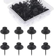 dingee small double-headed picture hangers nails - black 20 pack for 🖼️ hanging pictures and decorative picture hook - perfect for home office photo hanging logo