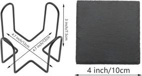 img 3 attached to 🍽️ Kitchen Coasters Holder with VIBRATITE Anti-Scratch Technology