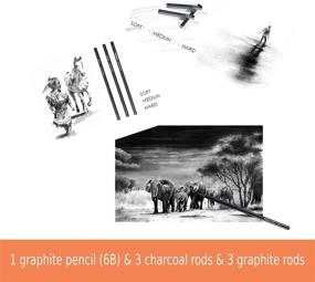 img 1 attached to Drawing Charcoal Graphite Accessories Supplies