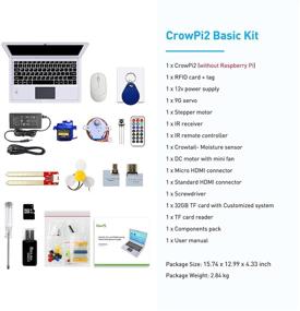 img 3 attached to 🎒 Основной набор ELECROW для Raspberry Pi 4 - набор для обучения программированию CrowPi2 для детей и взрослых, преобразуемый ноутбук на базе Raspberry Pi - RPI не включен