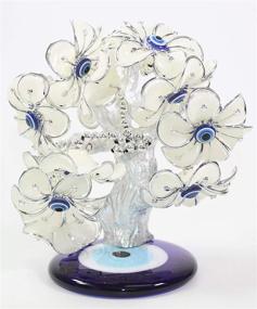 img 3 attached to 🌳 Turkish Blue Evil Eyes Money Fortune Tree Protection Good Luck Gift Home Decor - Prosperity Symbol for Wealth and Luck (White Flower 1)