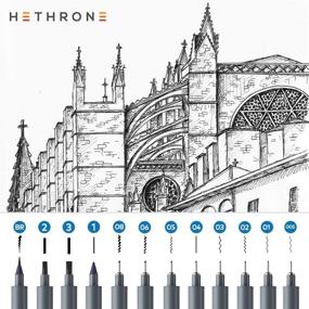 img 2 attached to Hethrone Calligraphy Pens Fineliner Micro Pen Set - Ideal for Beginners' Writing, Sketching, Illustration, Bullet Journaling (12 Sizes)