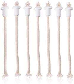 img 4 attached to High-Quality 7pcs Ceramic Wick Replacement for Oil Lanterns, Torch Wine Bottle Candle Lamps - Heat-Resistant Fiber Glass Wick - QQ510637638