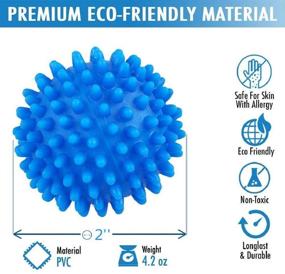 img 3 attached to WeTest Pack of 4 Dryer Balls: Eco-Friendly Fabric Softener Alternative - 2 inch, Blue