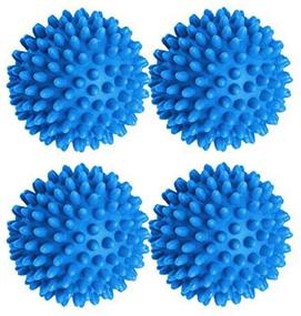 img 4 attached to WeTest Pack of 4 Dryer Balls: Eco-Friendly Fabric Softener Alternative - 2 inch, Blue