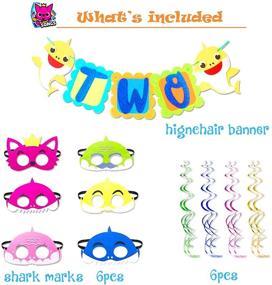 img 1 attached to 🦈 Baby Shark 2nd Birthday Party Supplies Kit - Decorations, Banner, Cake Topper, Balloons & More!