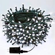 🎄 eew 88ft 240led christmas lights: waterproof twinkle lights for xmas tree, green wire, 8 modes, cool white – perfect for holiday decorations & parties logo