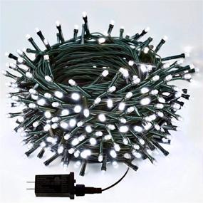 img 4 attached to 🎄 EEW 88FT 240LED Christmas Lights: Waterproof Twinkle Lights for Xmas Tree, Green Wire, 8 Modes, Cool White – Perfect for Holiday Decorations & Parties