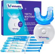 🦷 premium whitebite pro teeth whitening kit: powerful led light, sensitive teeth-friendly, 35% carbamide peroxide gel, remineralization gel, mouth tray - 7 piece set logo