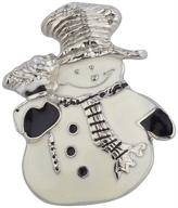 ❄️ festive snowman brooch pin: lux accessories holiday christmas winter delight! logo