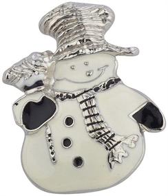 img 3 attached to ❄️ Festive Snowman Brooch Pin: LUX ACCESSORIES Holiday Christmas Winter Delight!